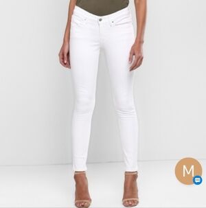 Levi's 710 Super Skinny White Jeans Womens Size 26 Mid Rise